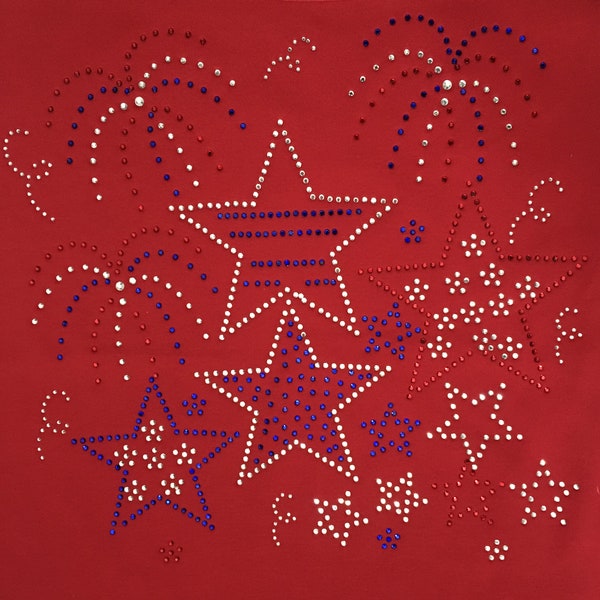 Sparkle Rhinestones Bling shirt Patriotic, Red, white blue shirt, stars and stripes, fireworks, July 4th shirt, stars and stripes T-shirt