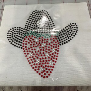 Strawberry Rhinestone hat Transfer