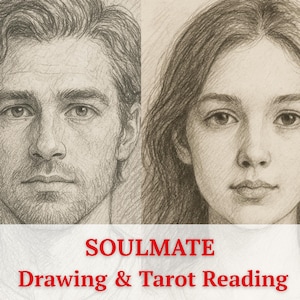 Soulmate Drawing and Tarot Reading - Draw My Soulmate - Future Husband Traits, Initials, Zodiac Insight, Psychic Love Reading, Same Hour