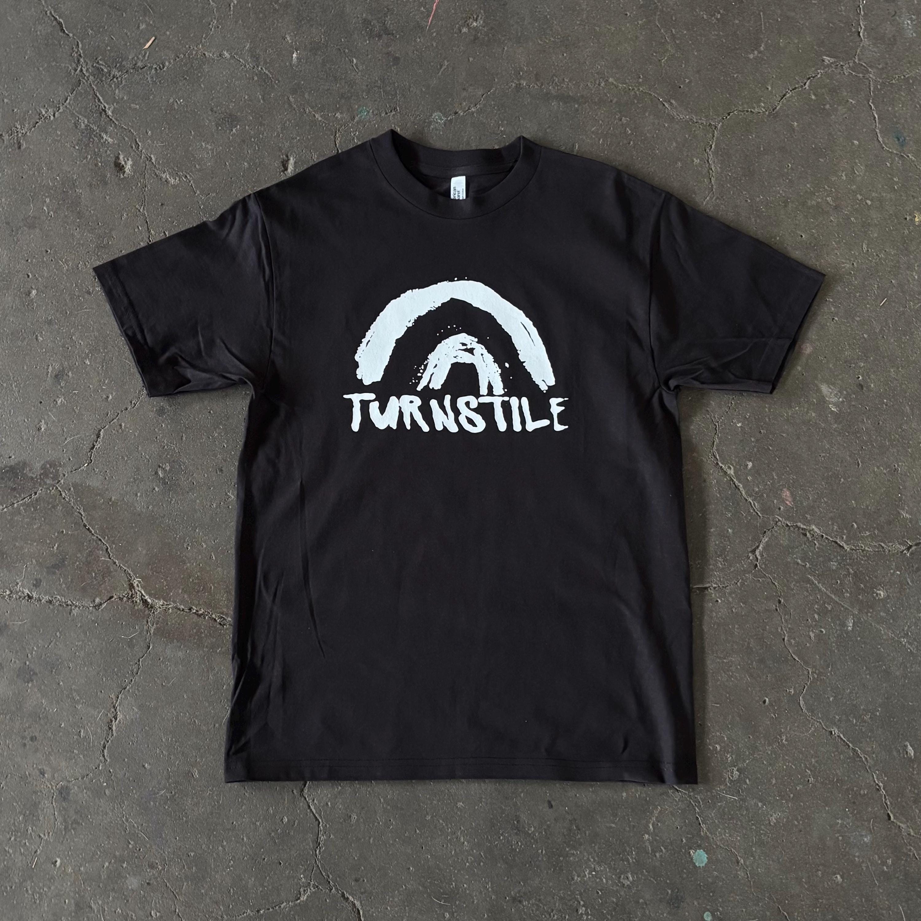 ターンスタイル ダブルレインボー グラフィック Tシャツ - Etsy 日本