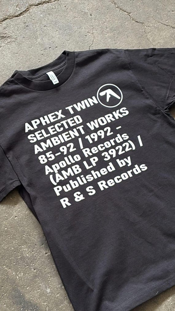 エイフェックス・ツイン セレクト・アンビエント・ワークス Tシャツ