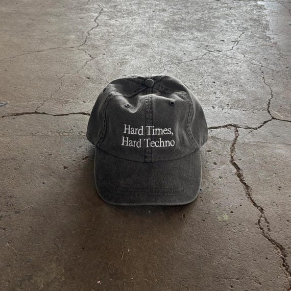 Hard Times, Hard Techno Vintage Wash Hat