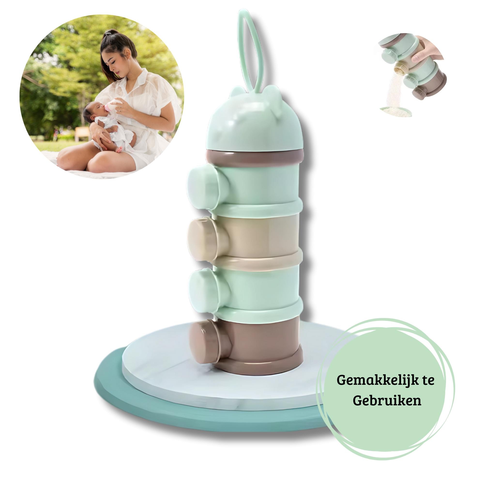 Tour de lait en poudre BABIVA - Boîte de stockage de lait en poudre - Boîtes de dosage de lait en poudre - Récipient de stockage de lait en poudre -