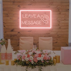 Letrero de neón con mensaje, luz de neón con grabado 3D para recepción de boda, letrero LED con audio para libro de visitas de boda, letrero de bienvenida, decoración, regalo