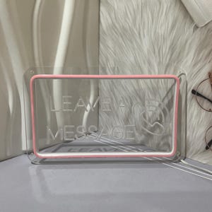 Letreiro de neon para deixar uma mensagem, arte gravada em 3D, luz neon para recepção de casamento, livro de visitas com áudio para casamento, letreiro de LED para mesa, letreiro de boas-vindas, decoração para presente
