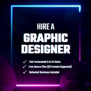 Servizio di progettazione grafica personalizzata / Loghi, banner, volantini, biglietti da visita, post sui social media, annunci, imballaggi, cancelleria, poster, menu e altro ancora