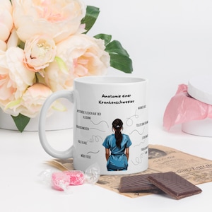 Nurse Mug - Anatomy of a Nurse - Gift Idea for Caregivers - Comic & Realistic Design - Nursing Mug