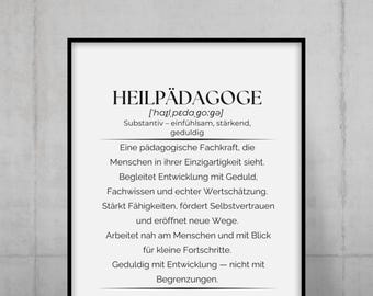 Special Education Teacher Definition Poster – Personalized Gift for Special Education Teachers | Educational Wall Art, Appreciation of Inclusion