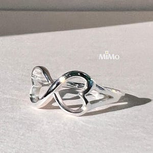 Sterling Silver Infinity Heart Ring: Love Knot Promise Ring