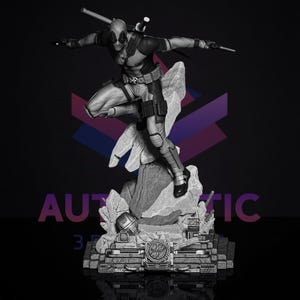 Deadpool Dynamic Stone Base Pose Inspired Marvel Movie | Superhero 3D Print STL File