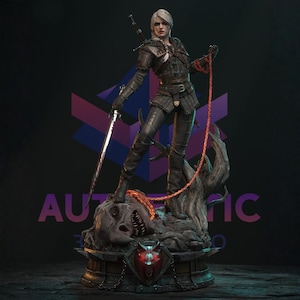 Ciri White-Haired Warrior Inspired | Witcher Game Figure (3D Print STL File)