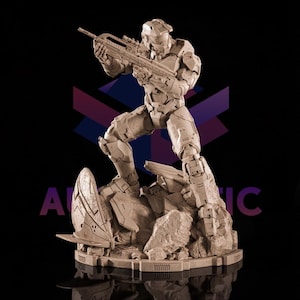 Archivo STL para impresión 3D de personaje de Halo/juego inspirado en el Jefe Maestro Spartan Soldier