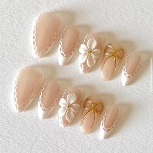 custom press on nails/party press on nails/Flakes for nails/wedding nails gift/Japanese nails/Long nails/Almond nails/ 3d nails