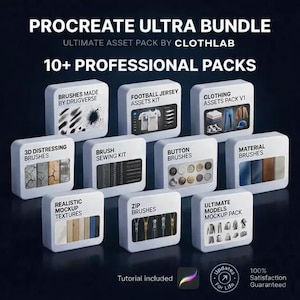 Procreate Ultra Bundle | 10+ professionelle Design-Pakete | Ultimative Sammlung
