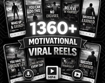 1360+ videobundel motiverende rollen, PLR MRR (digitale download)