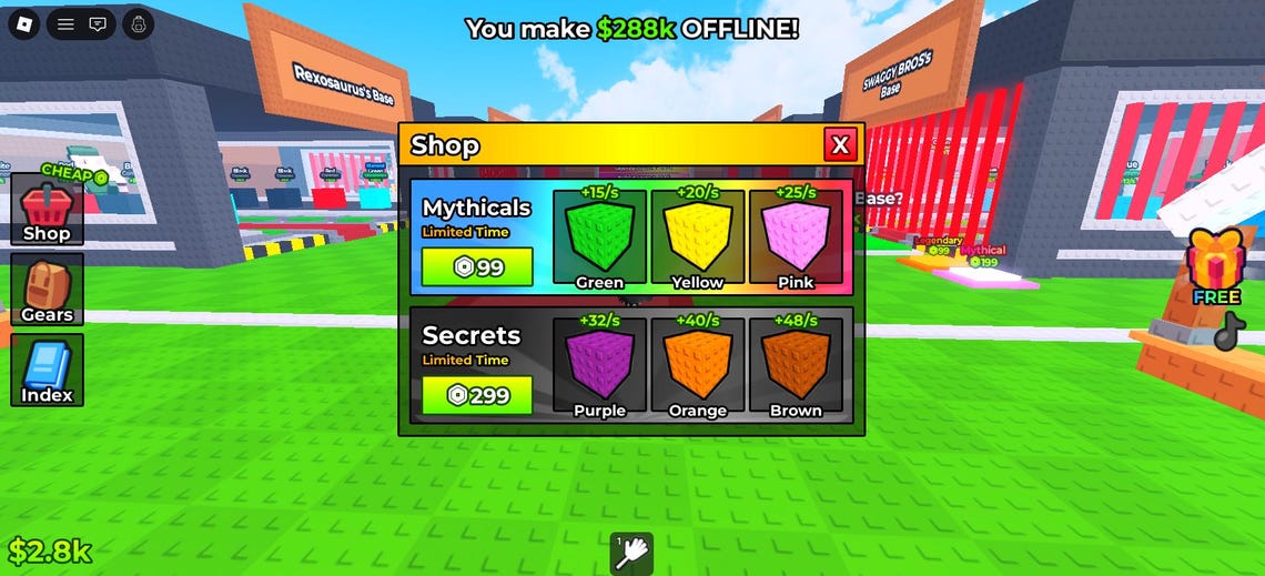 Roblox Steal From Brainrots Game Template for Roblox Studio Ready to