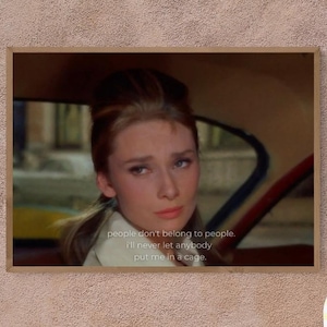 Breakfast at Tiffany&#39;s poster - Audrey Hepburn - quote