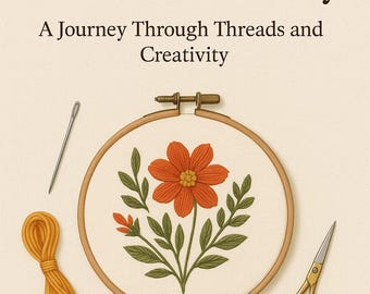 Aprenda a bordar à mão – Padrão PDF fácil para iniciantes – Desenhos de pontos relaxantes – Download digital