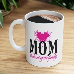 Personalized Mom Mug: Vibrant Ceramic Coffee Mug
