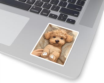 Adorable Puppy Sticker | Cute Dog Laptop Decal, Pet Lover Gift, Dog Mom/Owner Sticker, Cute Animal Decor, Perfect for Journals