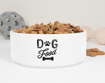 Personalized Ceramic Dog Bowl: Custom Pet Food Dish