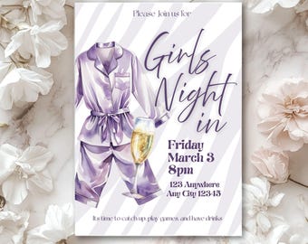 Girls Night In ,Cozy Pajama Party Invite