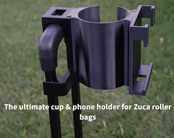 3D Printed Phone and Cup Holder for ZÜCA Cornhole Roll Bag, Streaming & Score Keeping/Cornhole Accessors