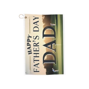 Happy Father's Day Golf Towels, Personalized Dad Golf Gift, Golfing Accessories, Premium Microfiber Towels, Father's Day Present, Golf Gifts