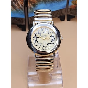 COLLEZIO Perlmutt Zifferblatt goldfarbene Uhr Erweiterungsband KOSTENLOSER VERSAND!!