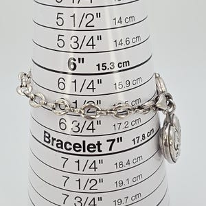 BRIGHTON Love Heart Charm Bracelet Scrollwork Silver Plate 6.5" FREE HIPPING!! image 7
