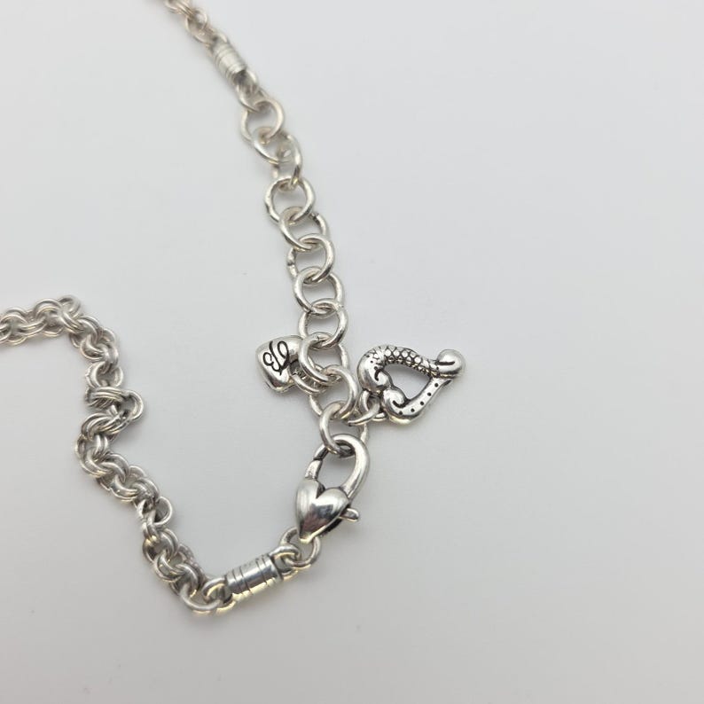 BRIGHTON 'Adore Me Heart' Necklace Open Heart Scrollwork Silver Plate 18" image 9
