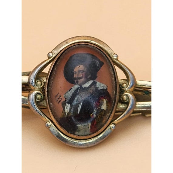 70 Yr Old STRATTON 'The Laughing Cavalier' by Frans Hals Tie Clip Bar Tack View 2