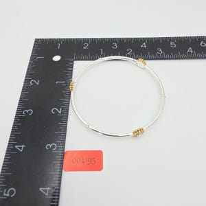 BRIGHTON 'Twinkle' Bangle Bracelet SWAROVSKI Crystals Gold & Silver Plate 8" image 9