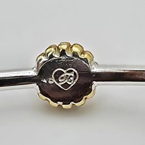 BRIGHTON 'Twinkle' Bangle Bracelet SWAROVSKI Crystals Gold & Silver Plate 8" image 8