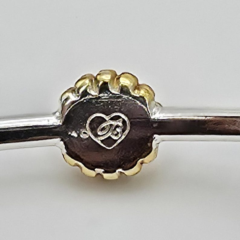 BRIGHTON 'Twinkle' Bangle Bracelet SWAROVSKI Crystals Gold & Silver Plate 8" image 8