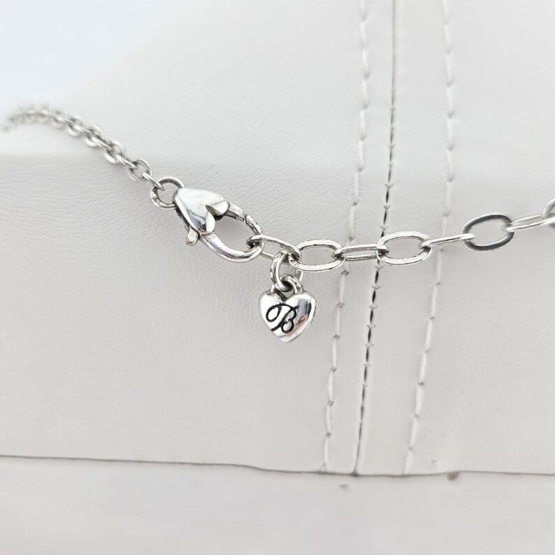 BRIGHTON 'Adorenme' Necklace Reversible Open Heart Faux Pearl Silver Plate 18" image 7