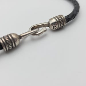 BRIGHTON Heart Pendant Necklace Gold Silver Plate Black Leather Braided Cord 16" image 5