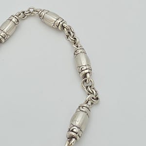 BRIGHTON 'Blaire Heart' Charm Bracelet Barrel Links Silver Plate 6.75" FREE HIP image 4