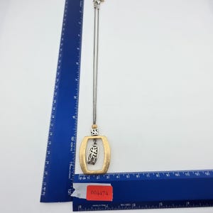 BRIGHTON 'Sensation' Necklace Scrollwork Hammered Gold & Silver Plate 20" image 7