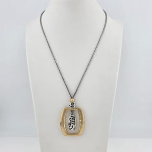 BRIGHTON 'Sensation' Necklace Scrollwork Hammered Gold & Silver Plate 20" image 4