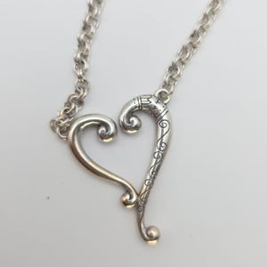 BRIGHTON 'Adore Me Heart' Necklace Open Heart Scrollwork Silver Plate 18" image 3