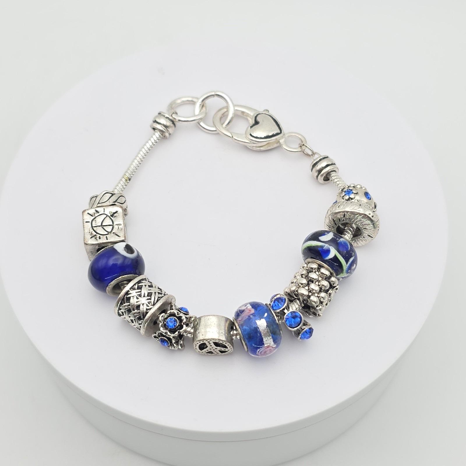 ELLEN Tracy Italy ?& 925 toggle catseye bead bracelet 7.5” New Ellen Tracy Cat Eye Metal Eyeglasses Flex Temple 54 16  main image 4