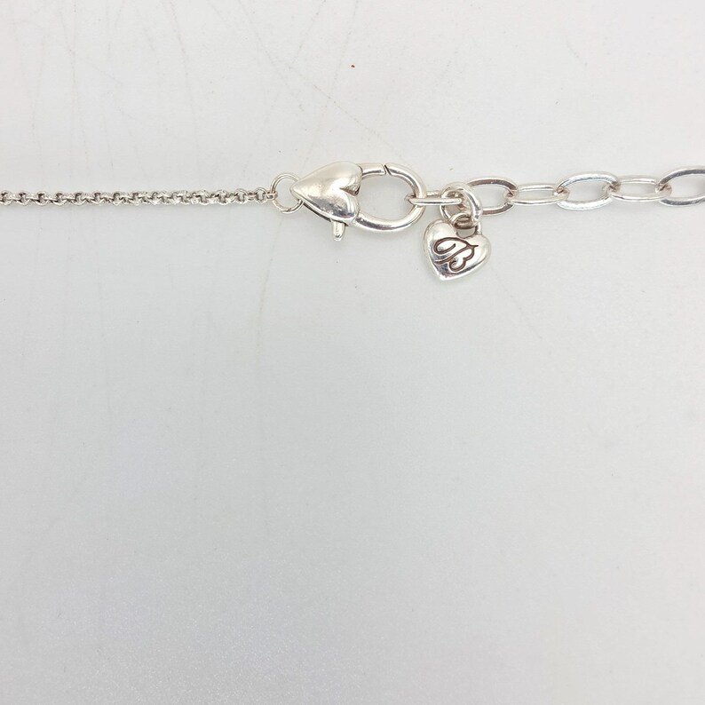 BRIGHTON "Meridian Aurora" Necklace Amber Crystal Silver Plate Rolo Chain 18" image 5