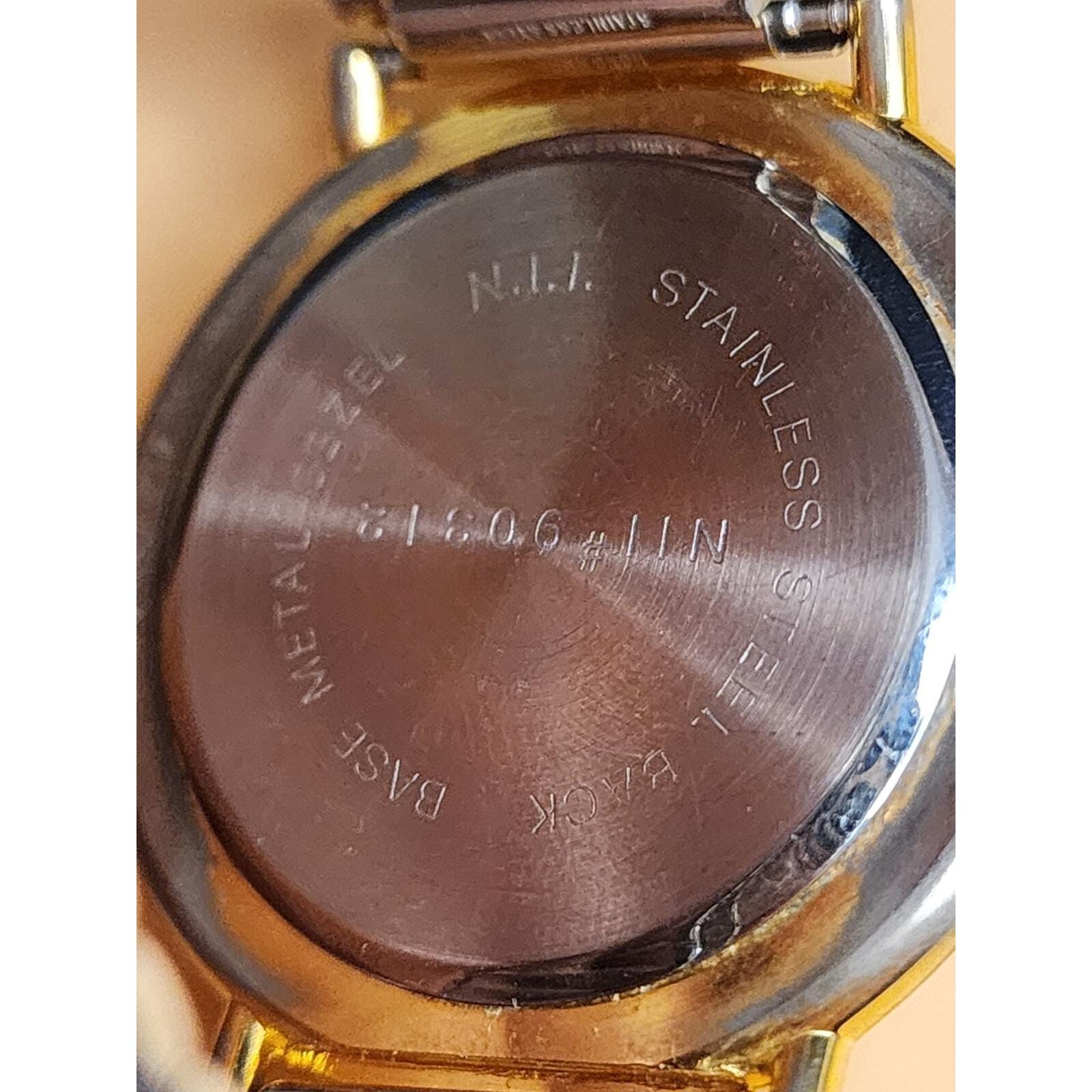 COLLEZIO Mother of‎ Pearl Dial Gold Tone Watch Expansion Band FREE $HIPPING!! Vintage Collezio Two Tone Mother of Pearl Rhinestone Watch  main image 4