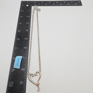 BRIGHTON 'Adore Me Heart' Necklace Open Heart Scrollwork Silver Plate 18" image 10