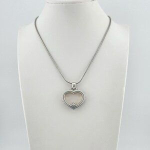 BRIGHTON 'Open Heart' Necklace Reversibe Crystal Accent Silver & Gold Plate 18" image 7