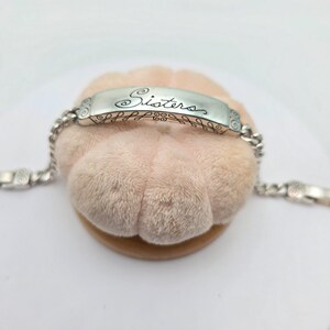 "BRIGHTON ""Sisters"" ID Armband Versilberte Kette 16,5 - 18,5 cm" Bild 2