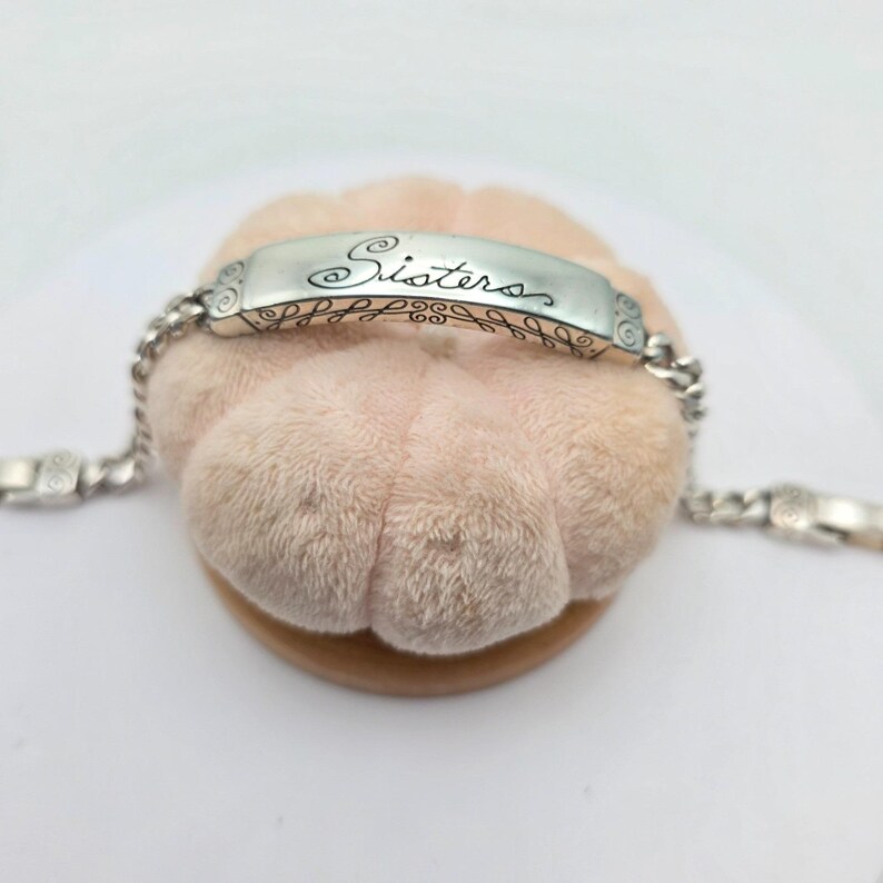 "BRIGHTON ""Sisters"" ID Armband Versilberte Kette 16,5 - 18,5 cm" Bild 2