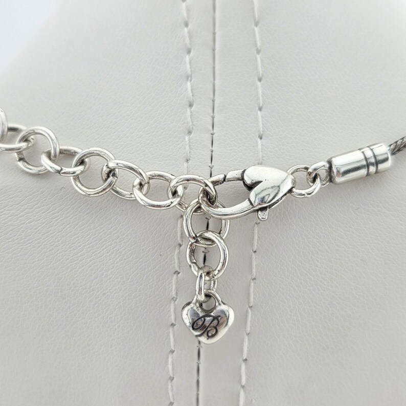 BRIGHTON 'Open Heart' Necklace Reversibe Crystal Accent Silver & Gold Plate 18" image 9