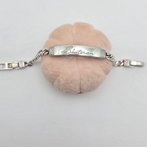 "BRIGHTON ""Sisters"" ID Armband Versilberte Kette 16,5 - 18,5 cm" Bild 1